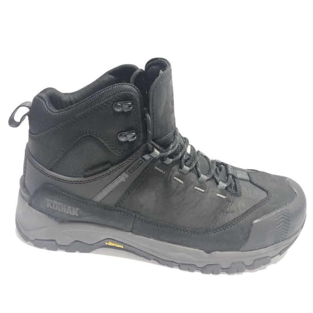 Kodiak Men’s Quest Bound Mid, Waterproof Black Work Boots, Size 12M